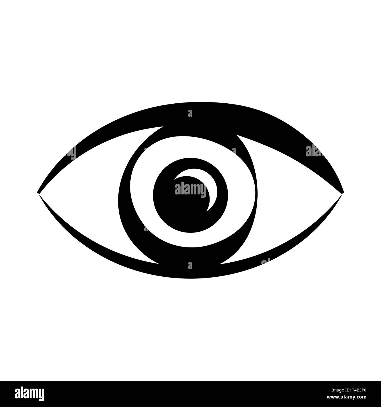 Icona occhio logo. Guardare e visione delle icone. Vettore e illustrazione Illustrazione Vettoriale