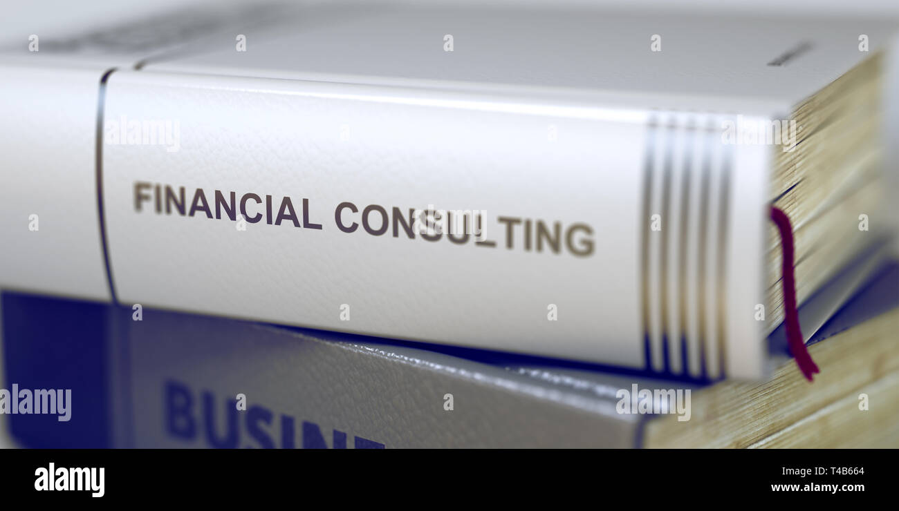 Consulenza finanziaria - Business prenota il titolo. Il rendering 3D. Foto Stock