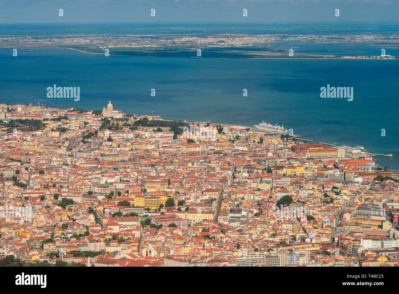 Luftaufnahme, Altstadt, Lisbona, Portogallo Foto Stock