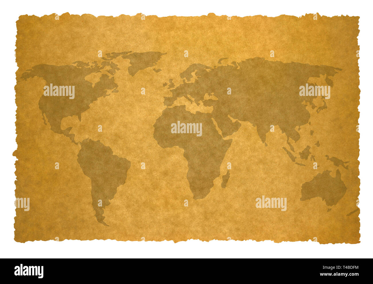 Mappa antica su pergamena sfondo. Mappa utilizzata per tracciare http://www.lib.utexas.edu/maps/world maps/world pol02.jpg la loro dichiarazione di copyright qui: htt Foto Stock