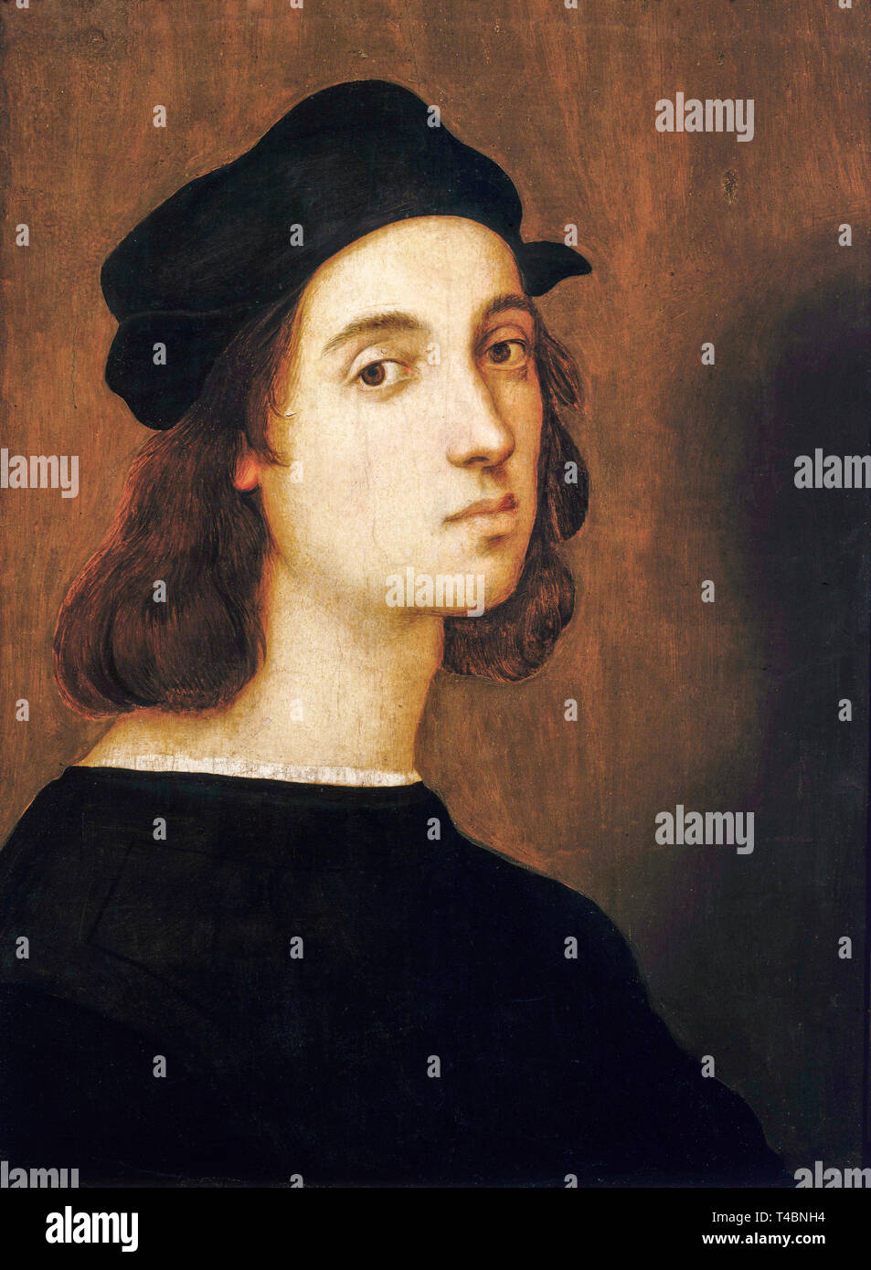 Raphael (1483-1520), autoritratto, 23 anni, c. 1506 Foto Stock