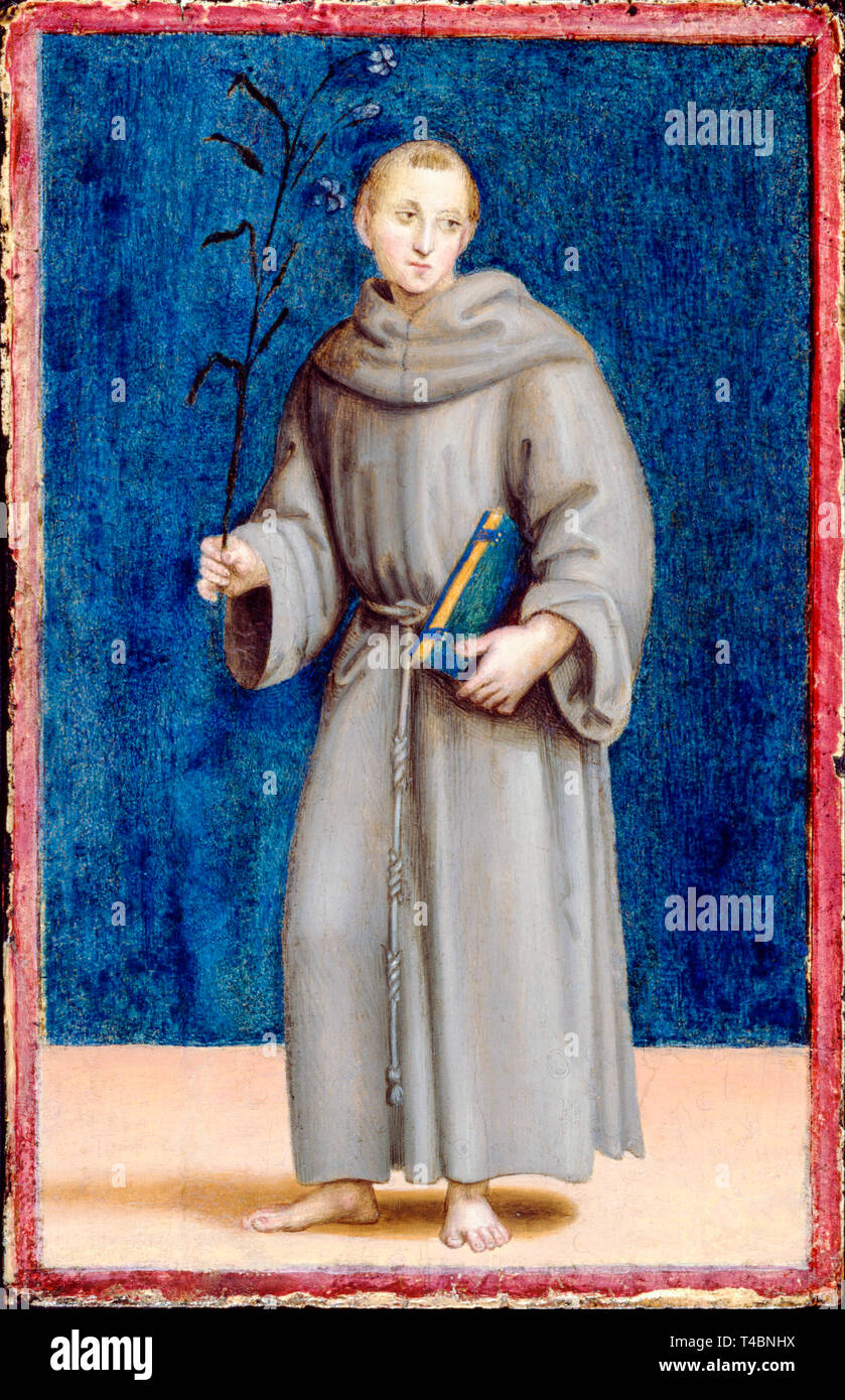 Raffaello, Sant Antonio da Padova, ritratto dipinto, c. 1502 Foto Stock