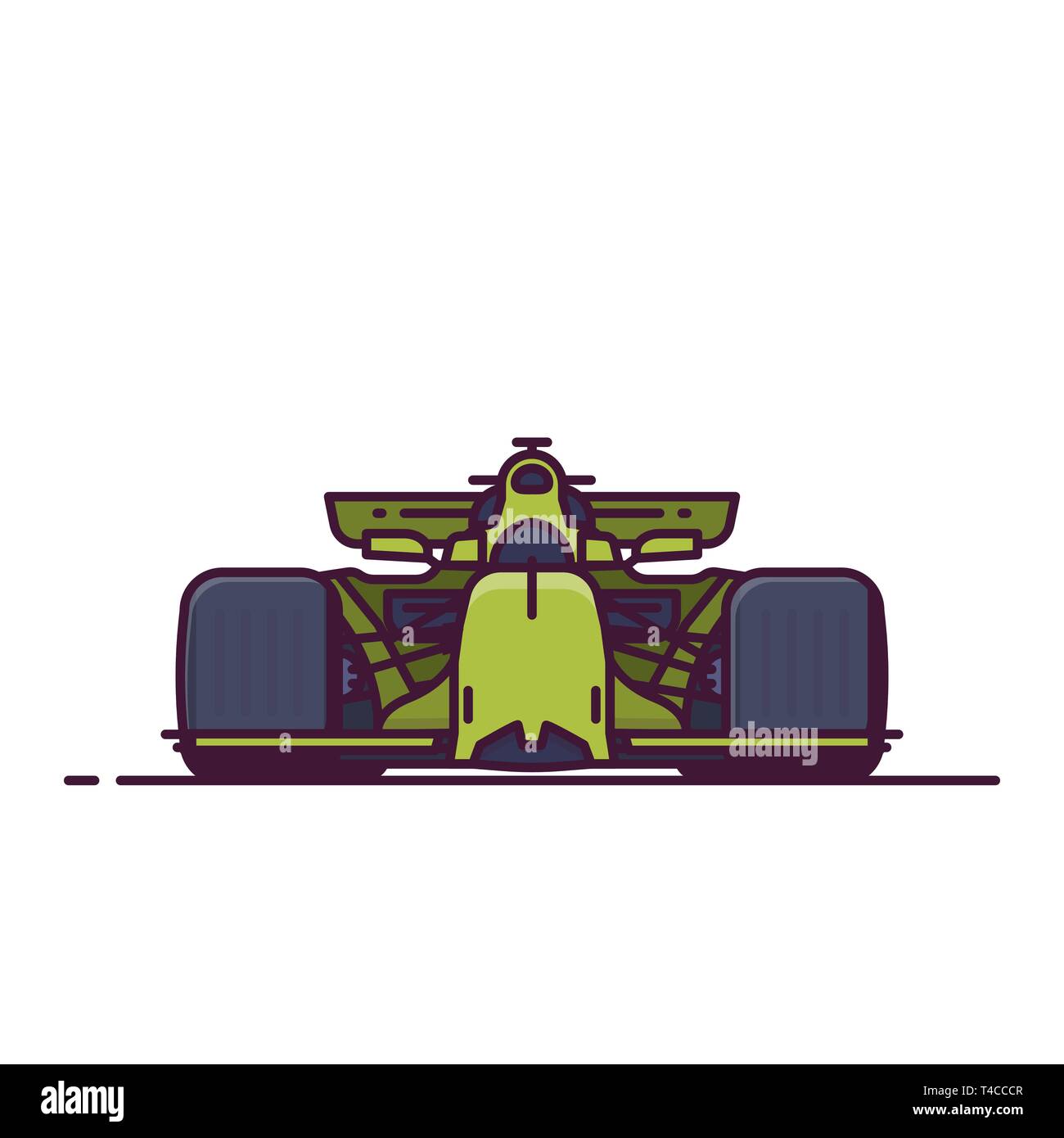 Vista anteriore dello sport racing car Illustrazione Vettoriale