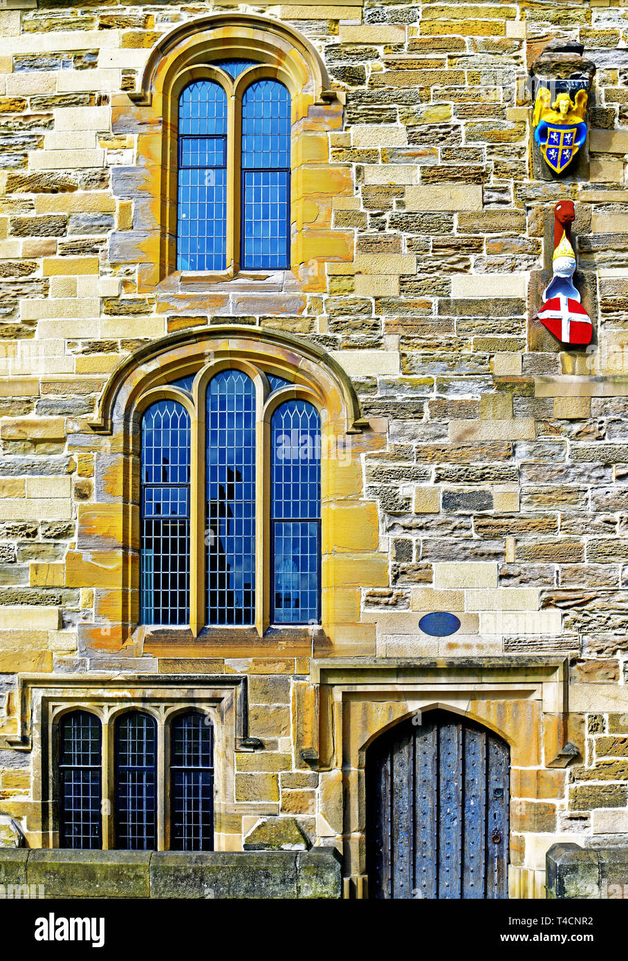 La Cattedrale di Durham Durham City dettaglio della libreria e ex scacchiere e cancelleria per Vescovo Neville Foto Stock