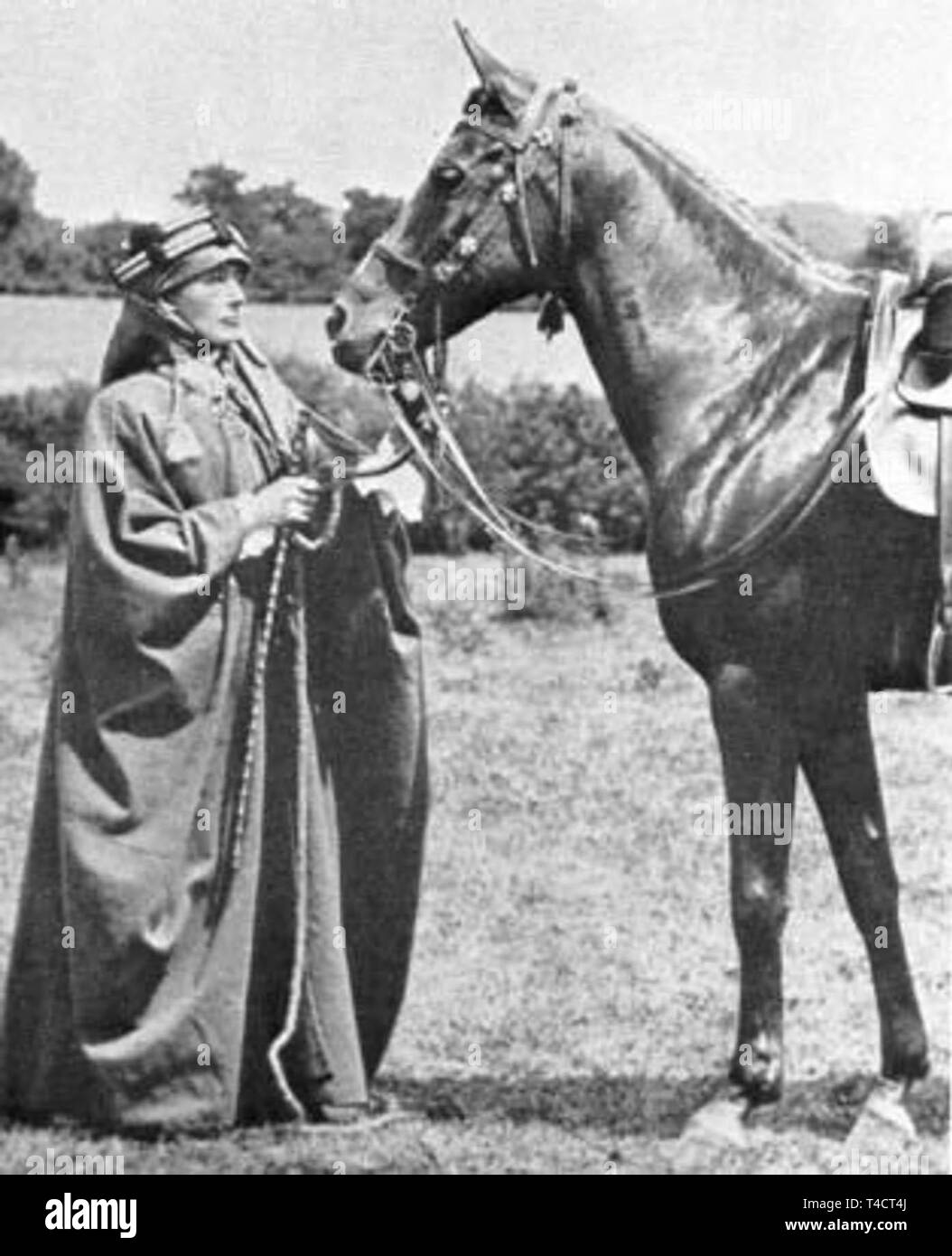 Lady Anne Blunt con la sua preferita mare Arabico, Kasida Foto Stock