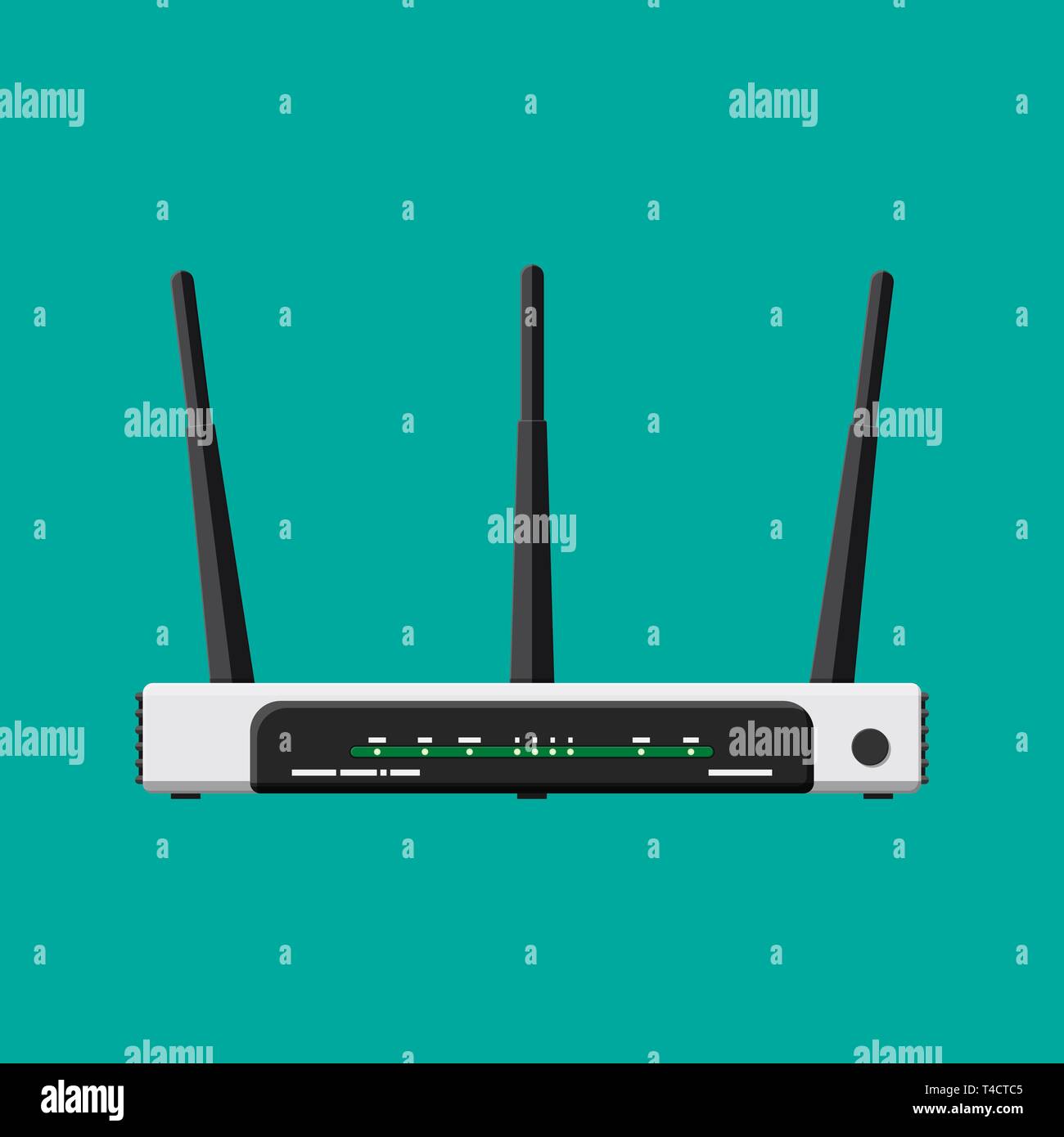 Router Wifi. Punto di accesso wireless. Ripetitore Wifi. Dispositivo per la  connessione a Internet per internet. Rete di computer. Illustrazione  Vettoriale in stile piatto Immagine e Vettoriale - Alamy