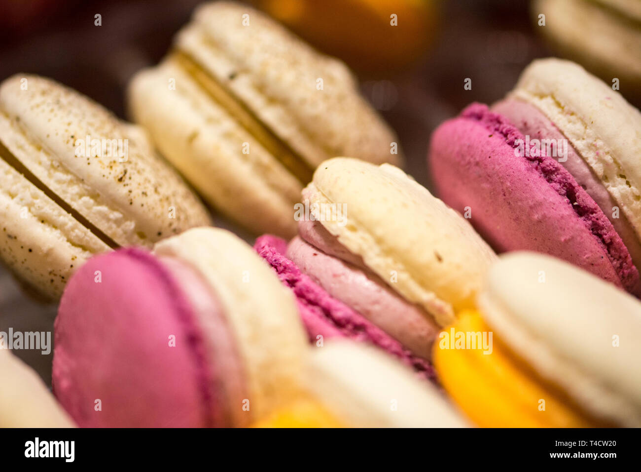 Deliziosi amaretti francese Foto Stock