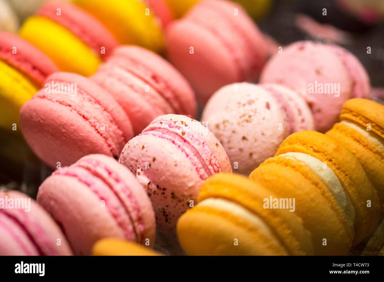 Deliziosi amaretti francese Foto Stock