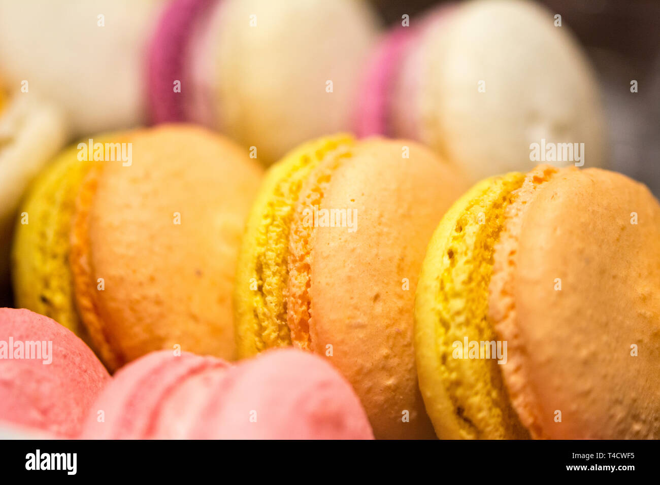 Deliziosi amaretti francese Foto Stock