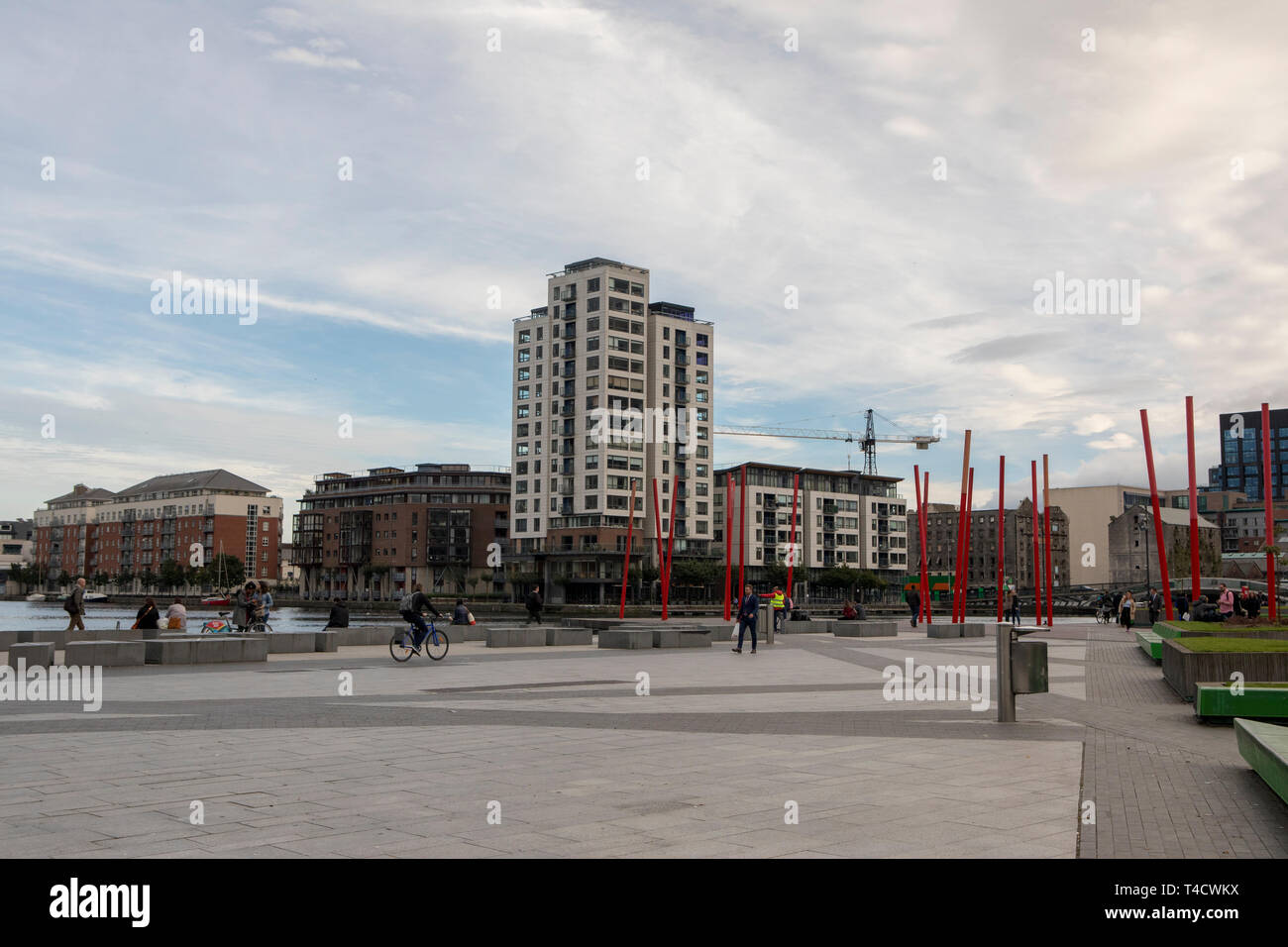 Dublino, Grand Canal Dock - Irlanda Foto Stock