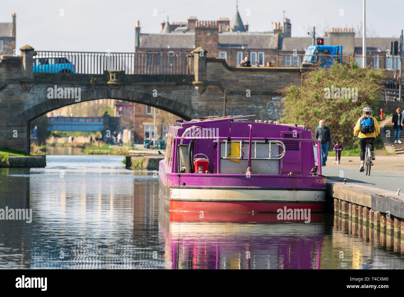 Cala Homes Bruntsfield, Union Canal Foto Stock