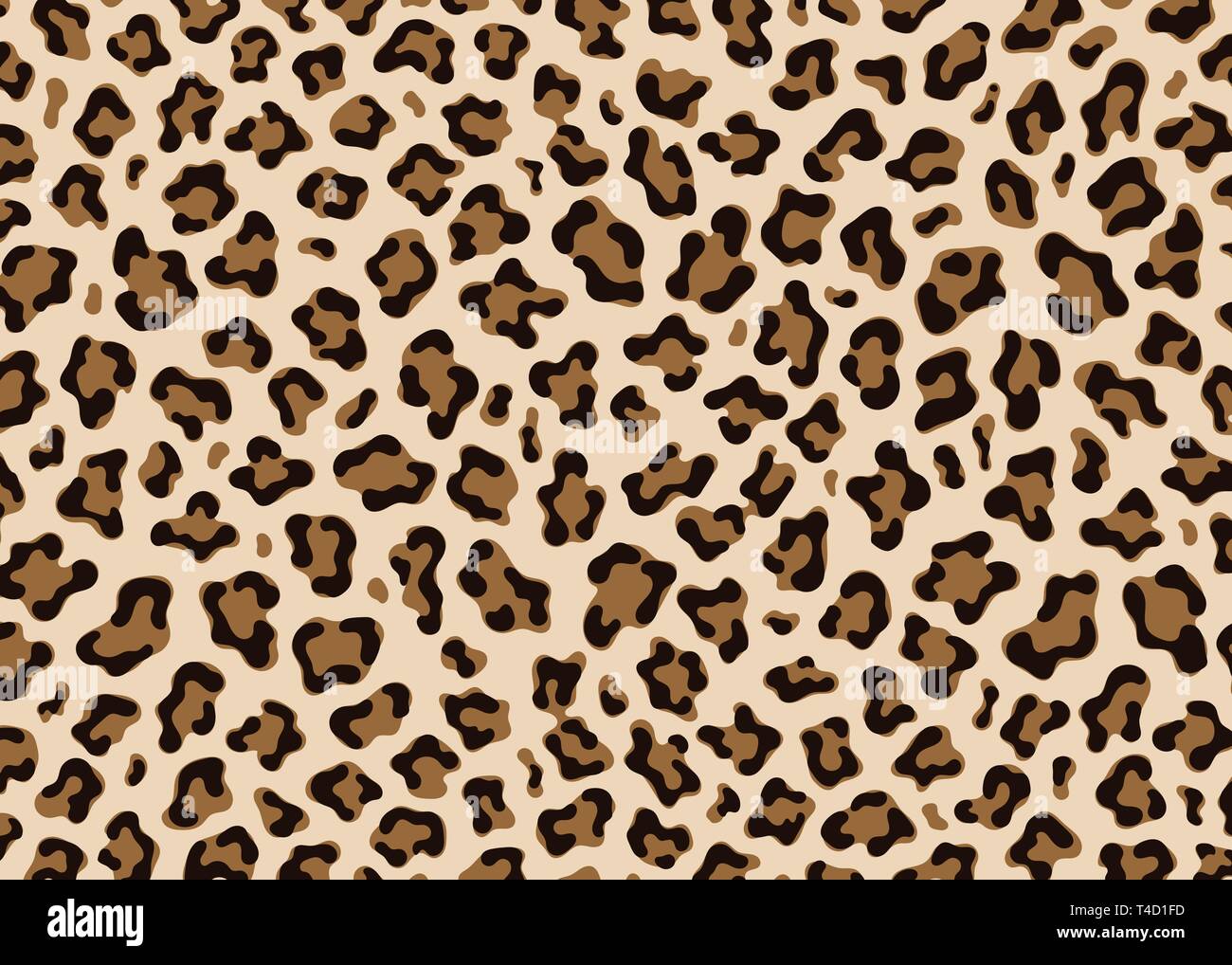 Semplice Leopard pattern design. Stampa animale illustrazione vettoriale sfondo. La fauna selvatica fur pelle illustrazione di progettazione per il web, home decor, moda, Illustrazione Vettoriale