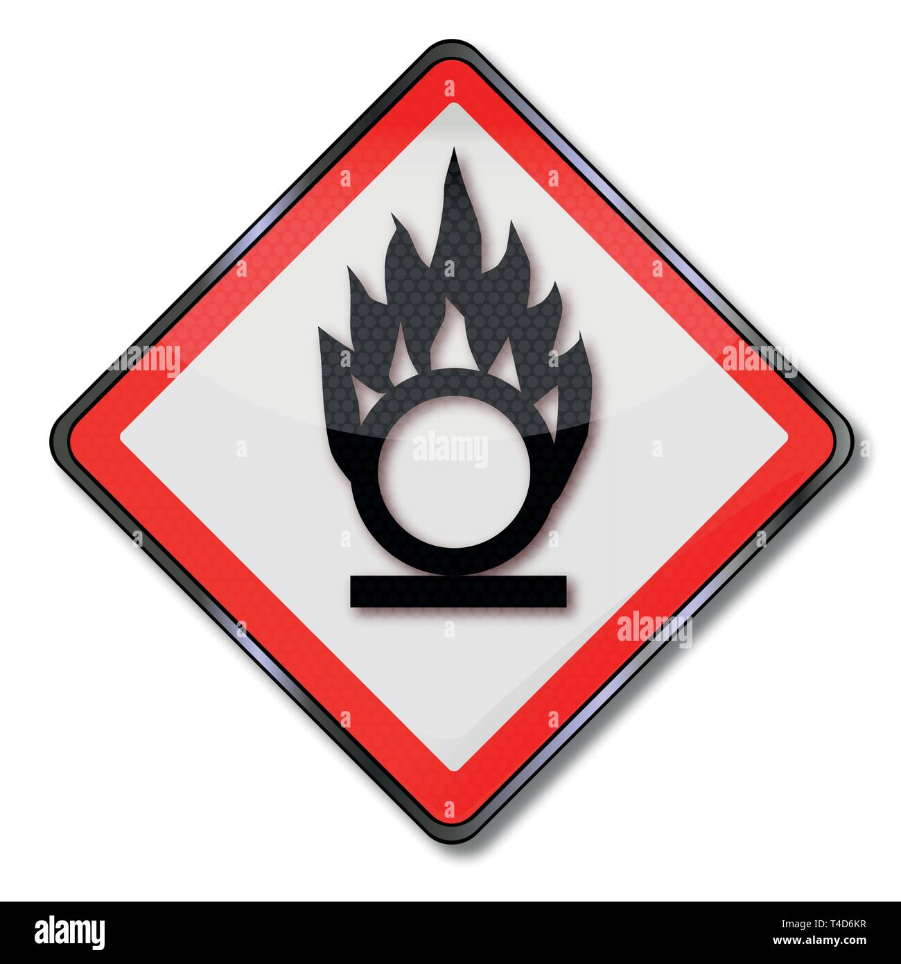 Pericolo ossidanti, agenti ossidanti e di esplosione Illustrazione Vettoriale