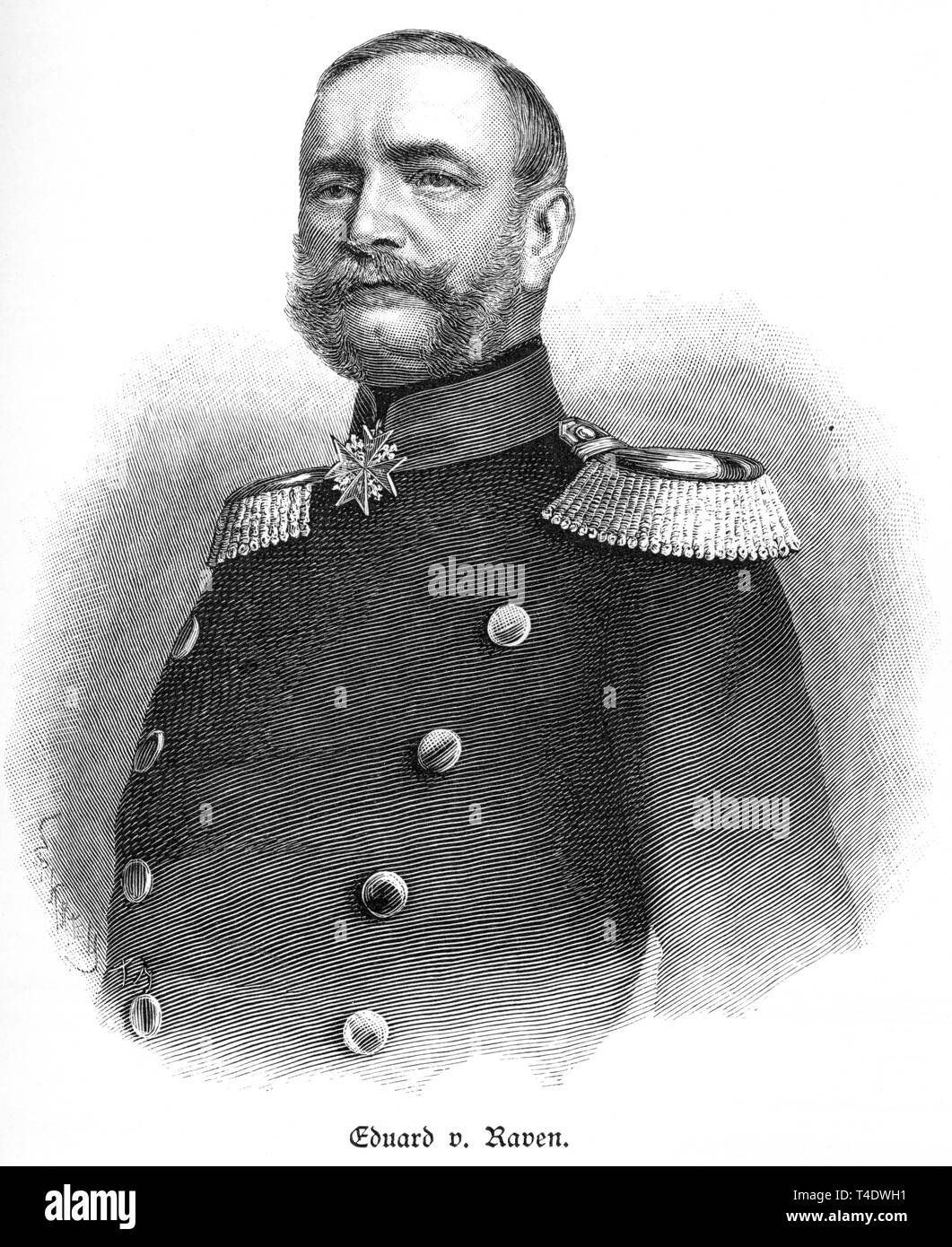Europa, Deutschland, Renania settentrionale-Vestfalia, Neuhaus, Eduard von Raven, preußischer Generalmajor, Porträt, illustrazione aus : ' Dreißig Lebensbilder deut Foto Stock
