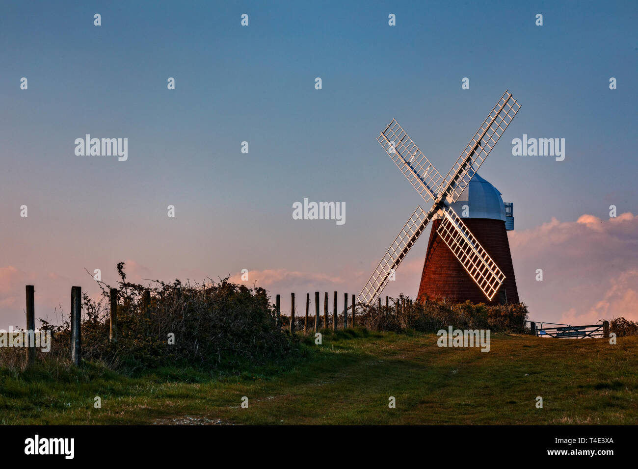 Il mulino a vento, Halnaker, Sussex England, Regno Unito, Europa Foto Stock