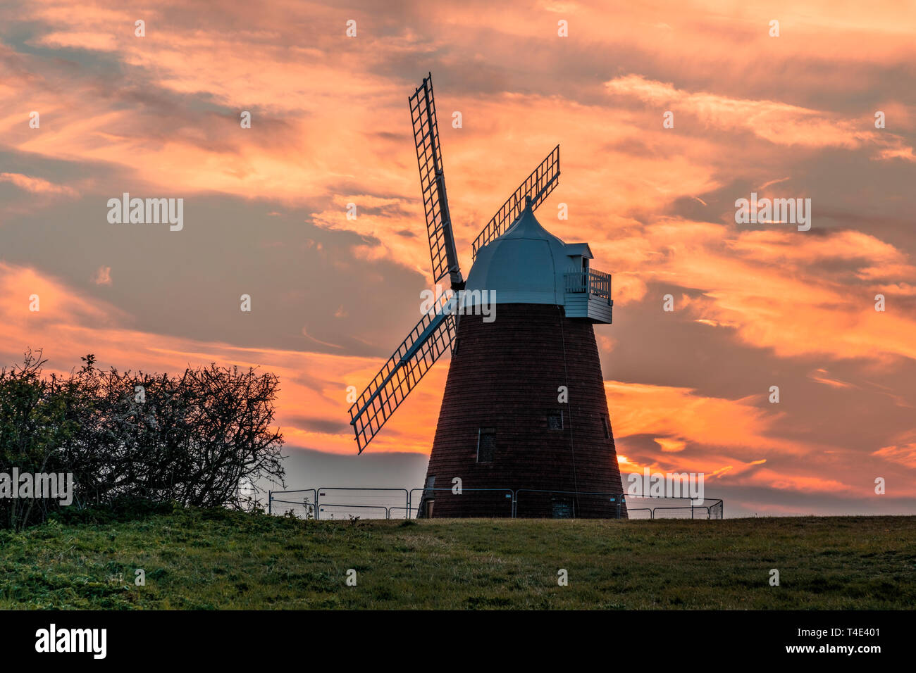 Il mulino a vento, Halnaker, Sussex England, Regno Unito, Europa Foto Stock