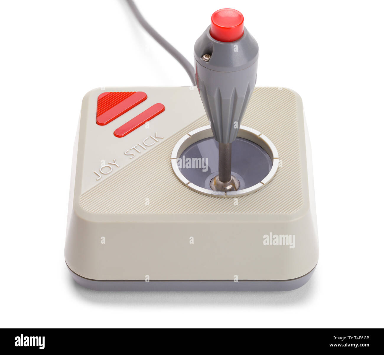 Vintage Joy stick Controller di gioco isolato su sfondo bianco. Foto Stock