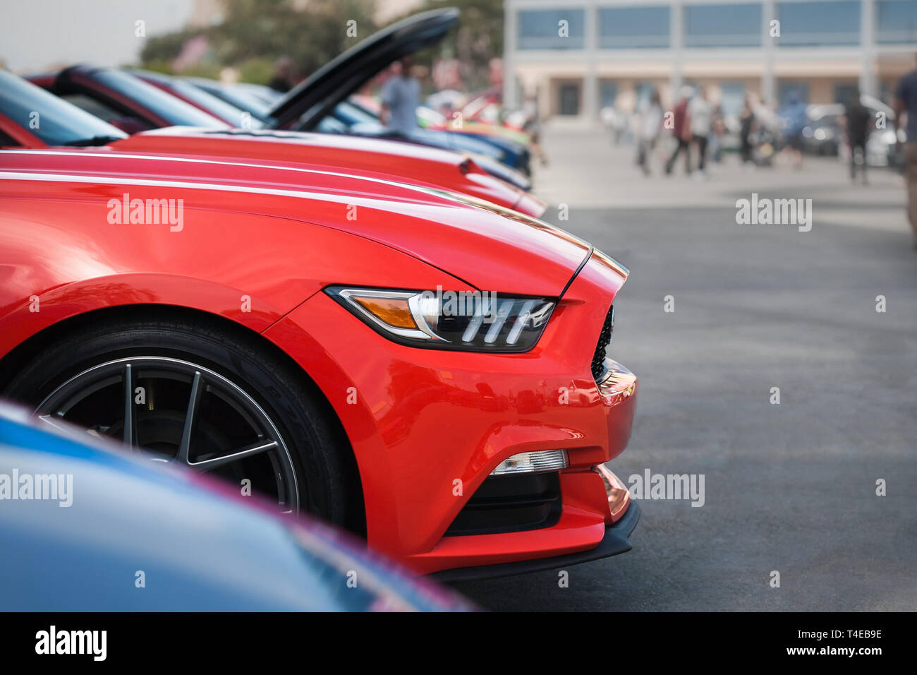 Vista laterale di una ford mustang show car dal 2019 favoloso guadi forever auto show in Anaheim California. Foto Stock