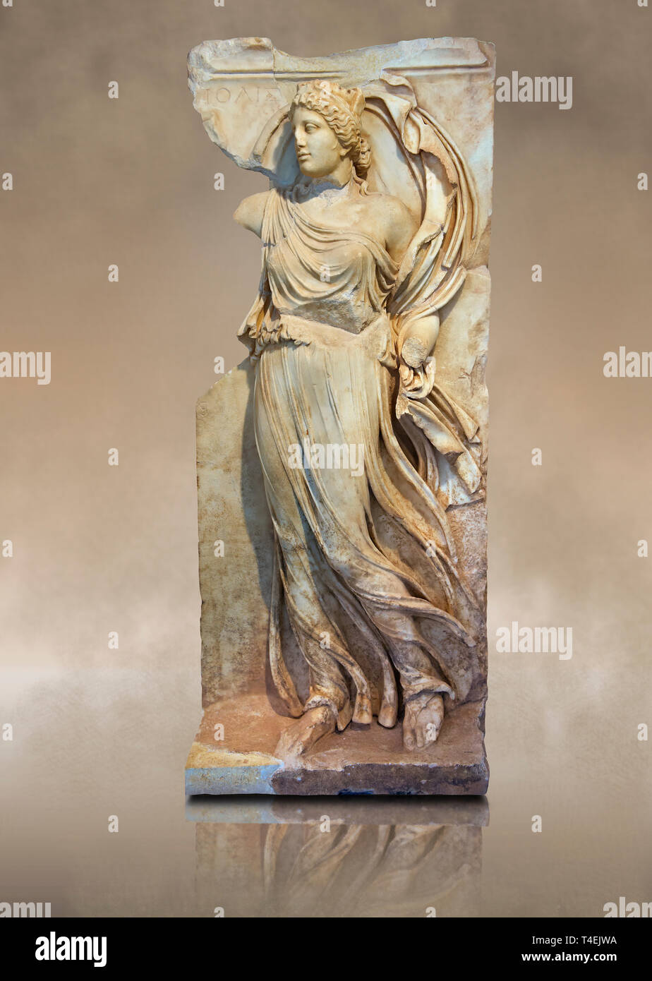 Rilievo romano scultura dal mauseleum di Giulio Zoilus. Aphrodisias museo, Aphrodisias, Turchia. Foto Stock