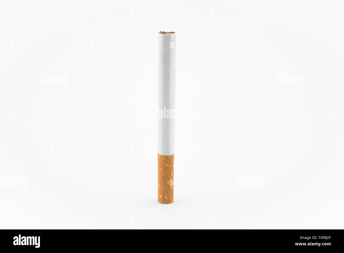 Il sigaro isolati su sfondo bianco. Filtrata sigaretta. Il tabacco può causare numerosi danni per l'organismo. Foto Stock