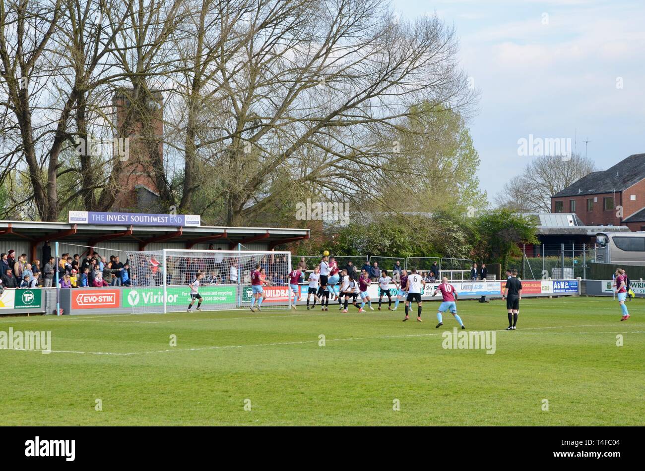 Taunton town v Kings Langley club calcistici in Taunton, Somerset. nel sud della Premier League Division sud 13 aprile 2019 REGNO UNITO Foto Stock