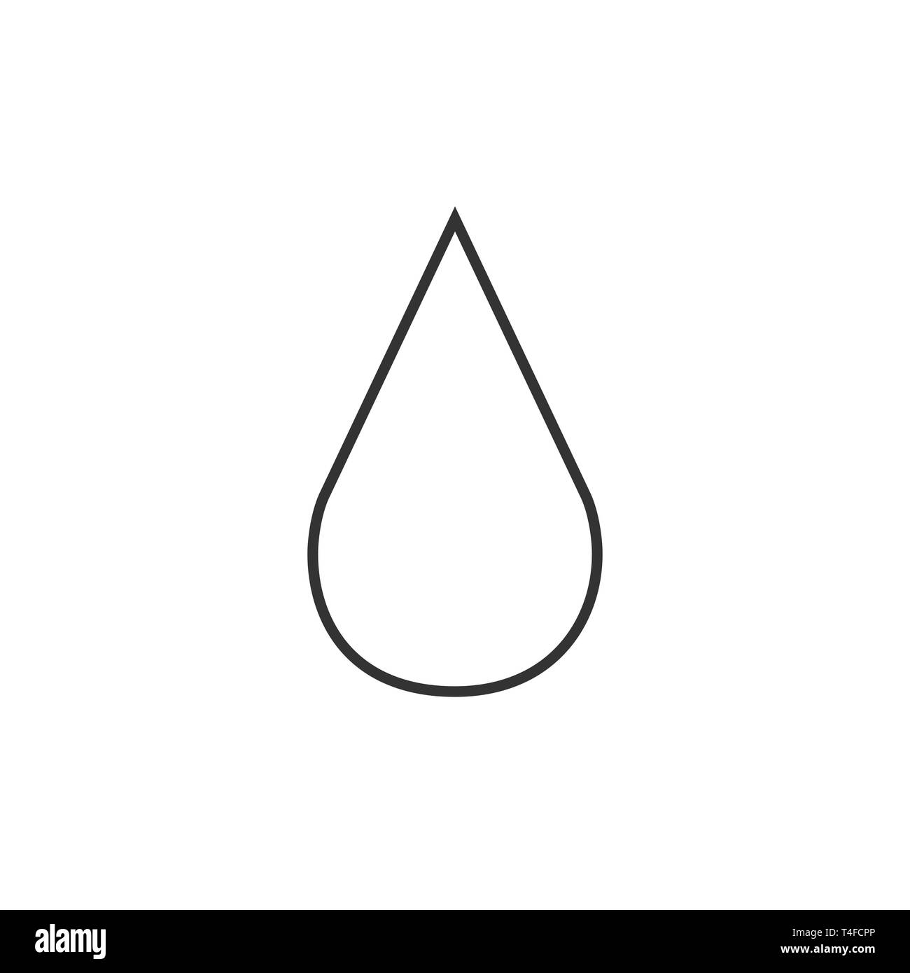 Illustrazione Vettoriale, design piatto. Acqua drop icona Illustrazione Vettoriale