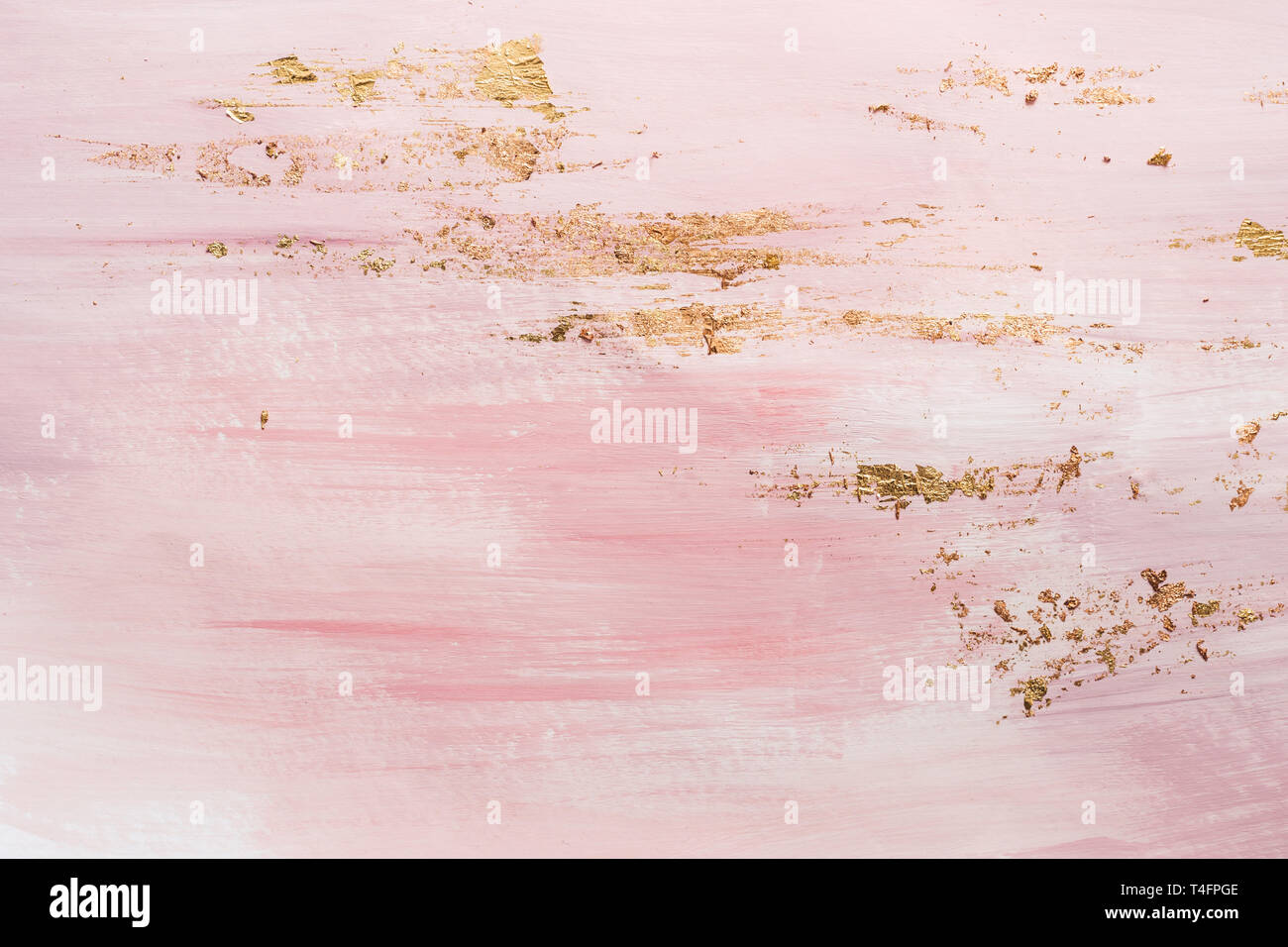 Rosa delicato pattern pattern di marmo dello sfondo. Accenti d'oro e rosa pennellate di vernice. Foto Stock