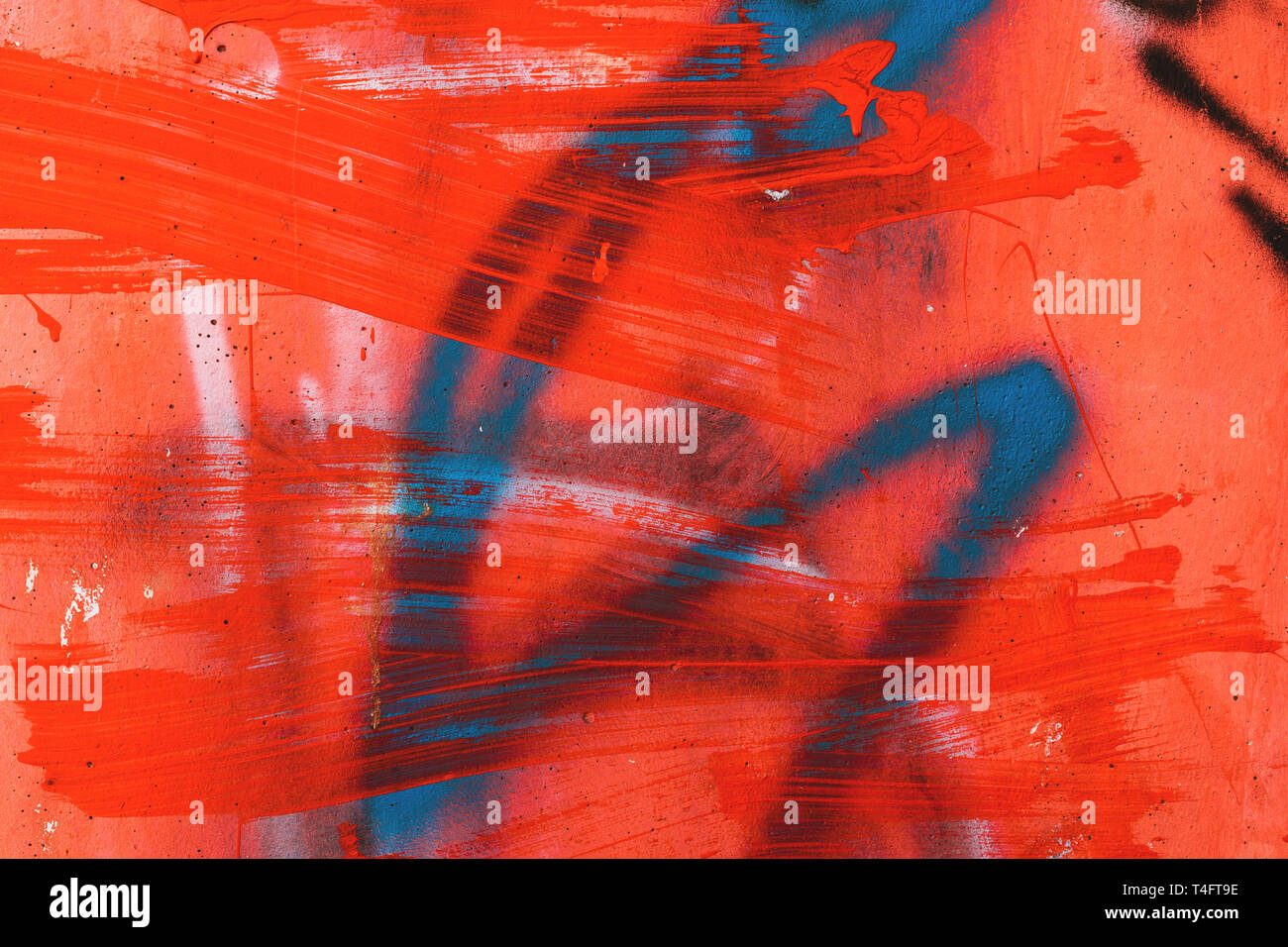 La vibrante colorata vernice grunge sfondo parete, urban i dettagli e le texture Foto Stock