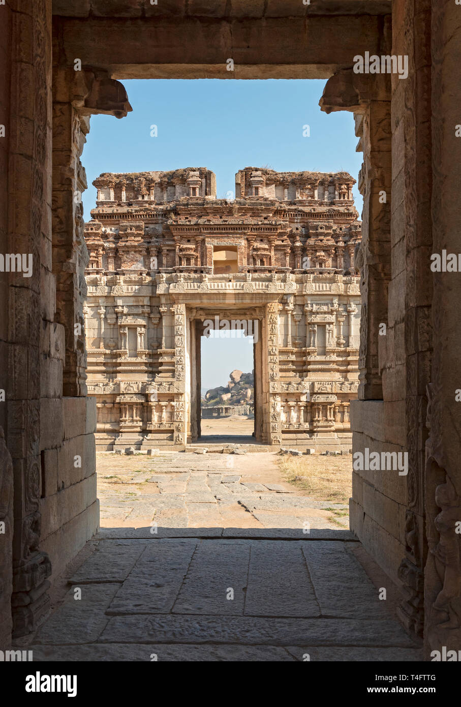 Tempio Achyutaraya, Hampi, India Foto Stock