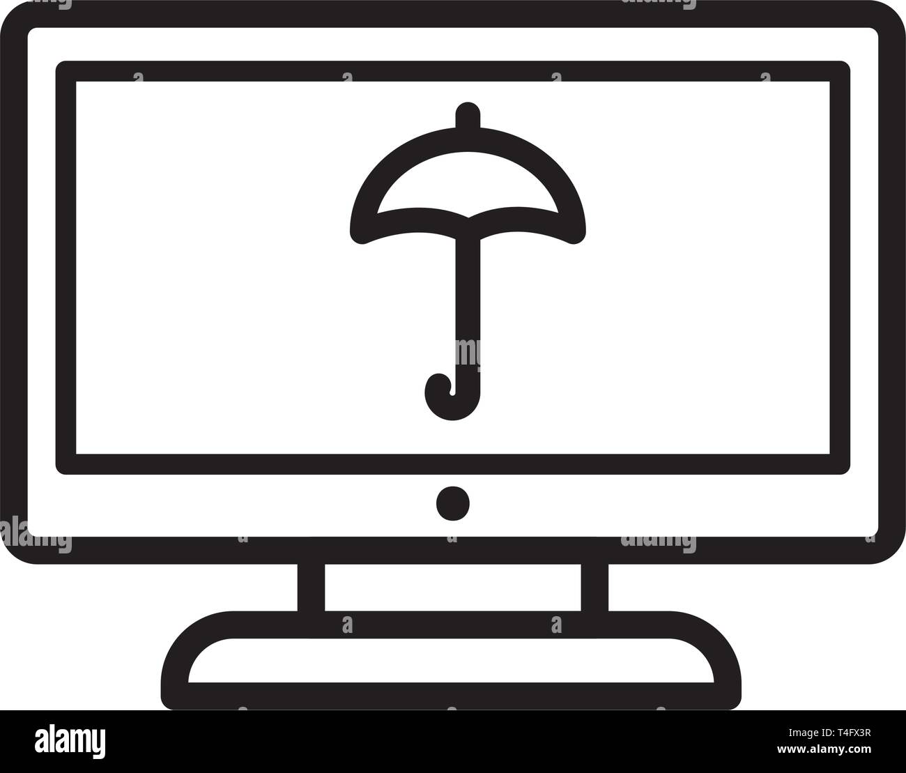 Icona di monitor trendy Illustrazione Vettoriale