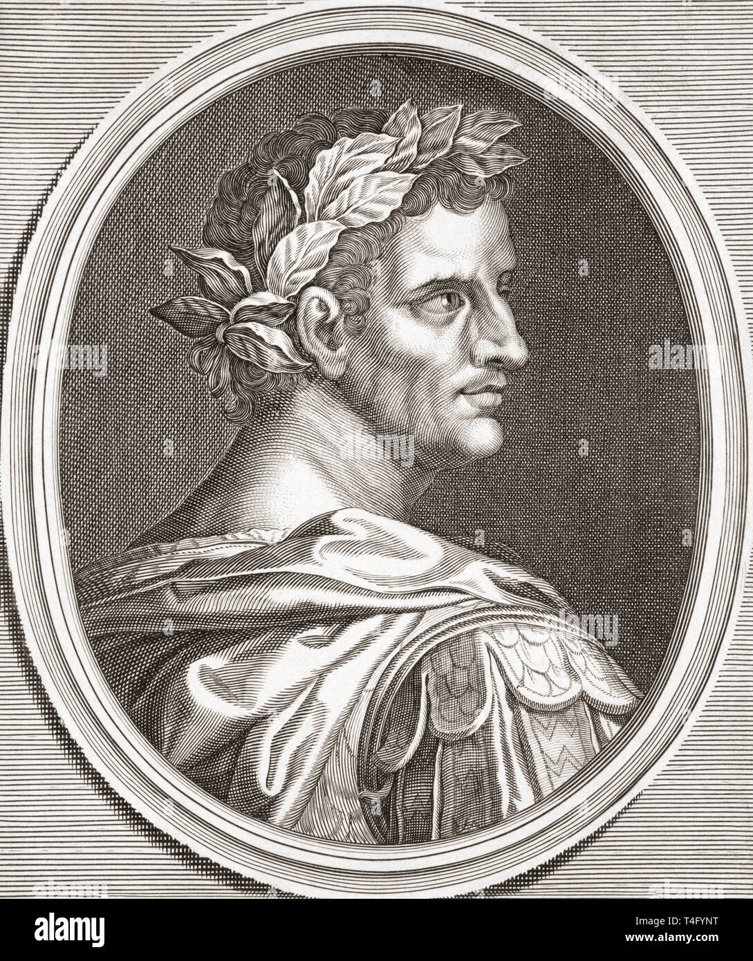 Tiberio, 43 BC - 37 annuncio. Nato Tiberio Claudio Nerone. Secondo imperatore del Sacro Romano Impero. Foto Stock