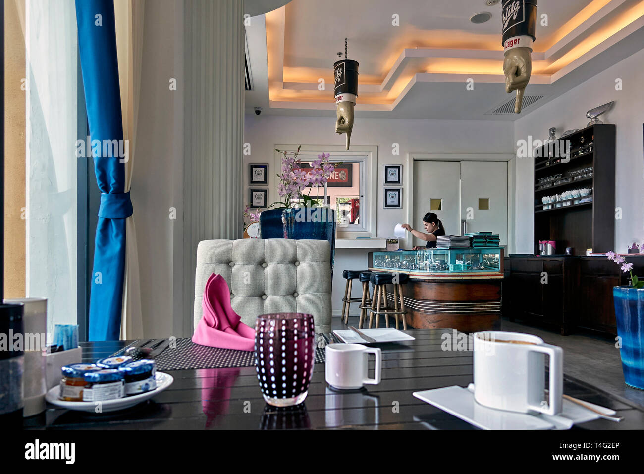 Boutique ristorante interno. Cadillac bar, Pattaya, Thailandia Foto Stock