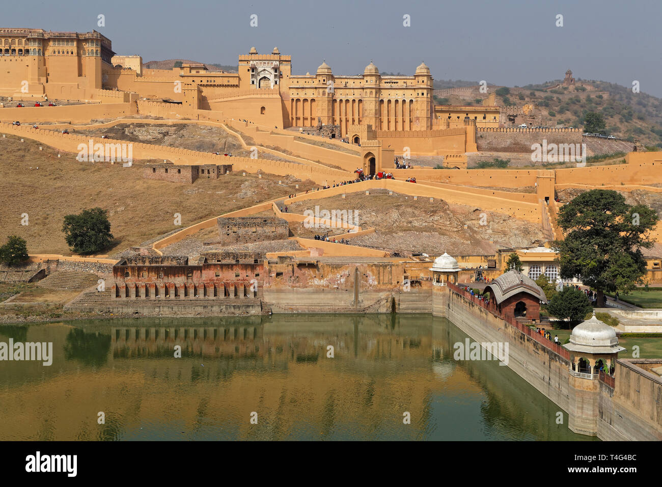 JAIPUR, INDIA, 27 Ottobre 2017 : Forte Amber è la principale attrazione turistica nella zona di Jaipur. Il palazzo era la residenza dei Rajput Mahara Foto Stock