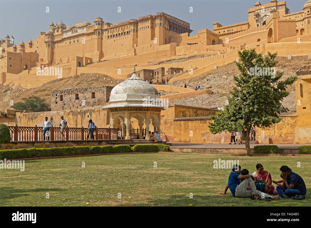 JAIPUR, INDIA, 27 Ottobre 2017 : Forte Amber è la principale attrazione turistica nella zona di Jaipur. Il palazzo era la residenza dei Rajput Mahara Foto Stock