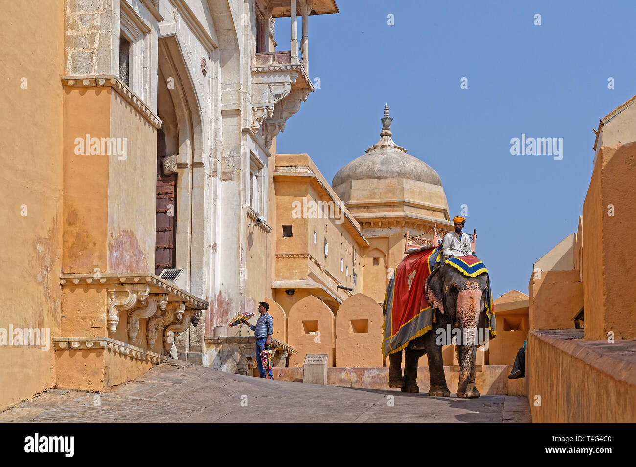 JAIPUR, INDIA, 27 Ottobre 2017 : Forte Amber è la principale attrazione turistica nella zona di Jaipur. Il palazzo era la residenza dei Rajput Mahara Foto Stock