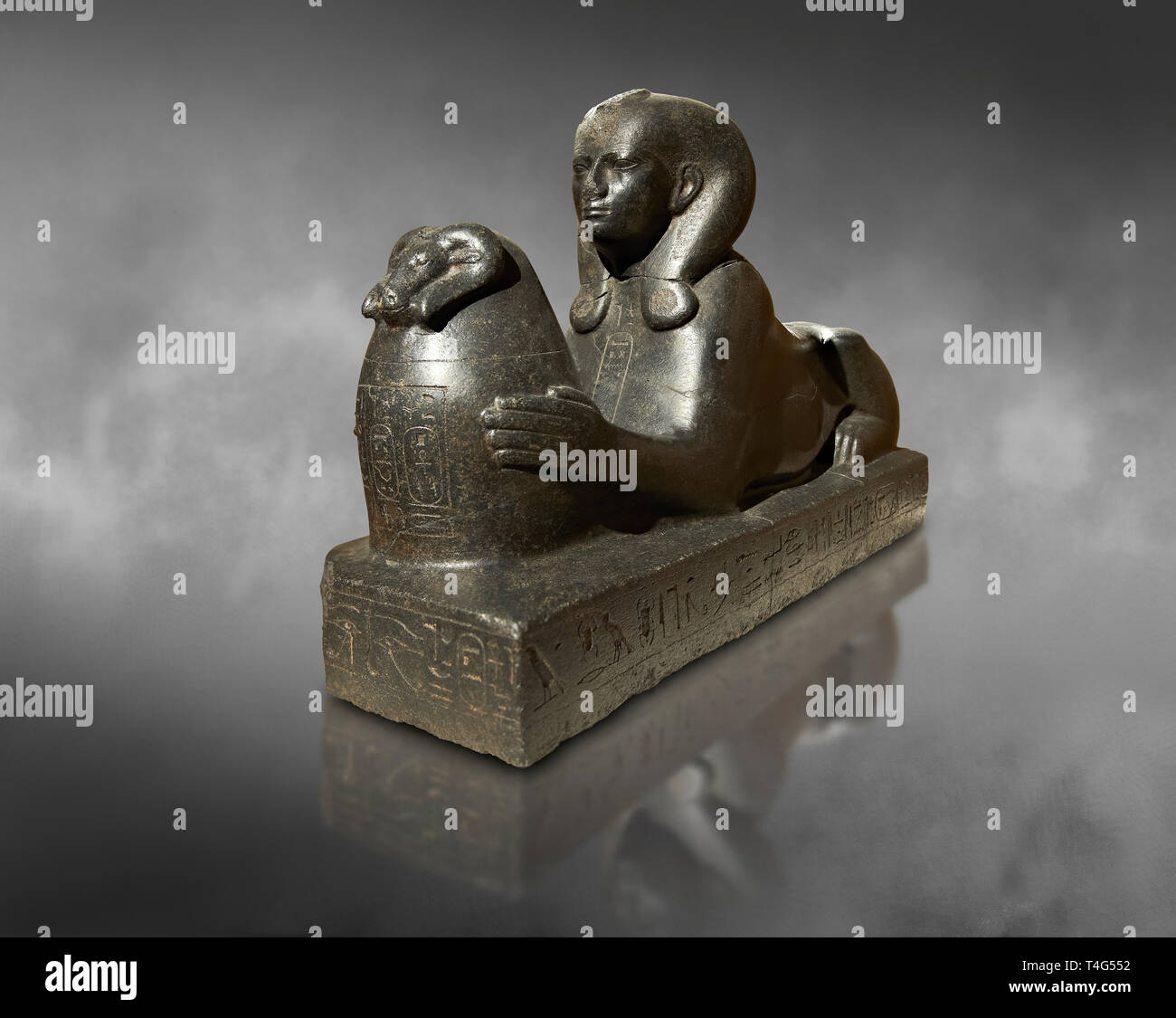 Xxv dinastia egizia la Sfinge di granito di Shepenepet II, dio la moglie di Amon. 660 BC, Karnak. Neues Reiche Museum di Berlino. Cat non AM7972 Foto Stock