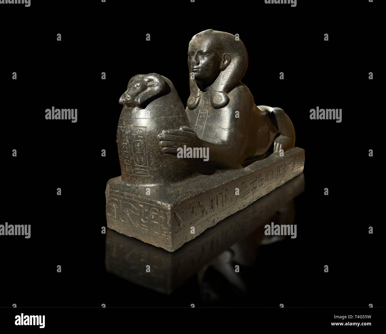 Xxv dinastia egizia la Sfinge di granito di Shepenepet II, dio la moglie di Amon. 660 BC, Karnak. Neues Reiche Museum di Berlino. Cat non AM7972 Foto Stock