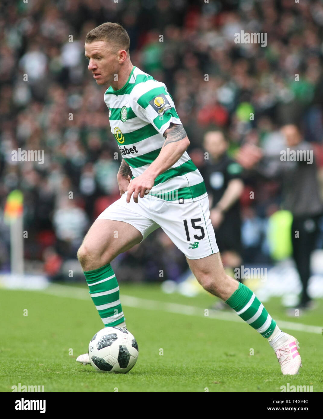 Glasgow, Scozia - aprile 14. Jonathan Hayes del Celtic durante la William Hill Coppa Scozzese semi finale tra Celtic e Aberdeen Foto Stock