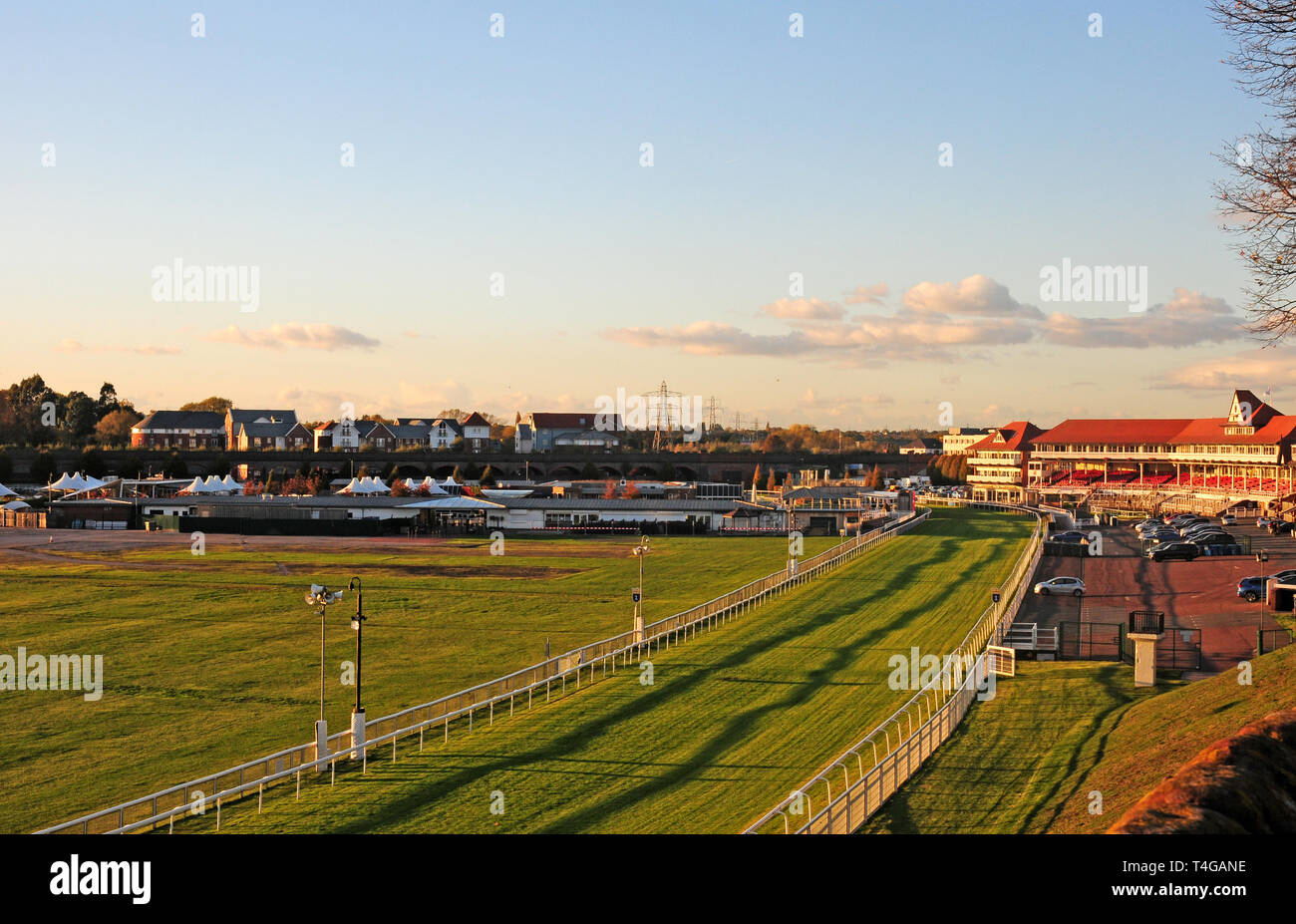 Chester Race Course dalle mura della città. Foto Stock