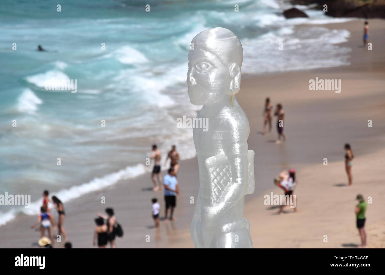 Sydney, Australia - Novembre 4, 2018. Jeremy Sheehan: inondazione. Scultura di mare lungo il Bondi a Coogee passeggiata costiera è più grande del mondo libero di Foto Stock