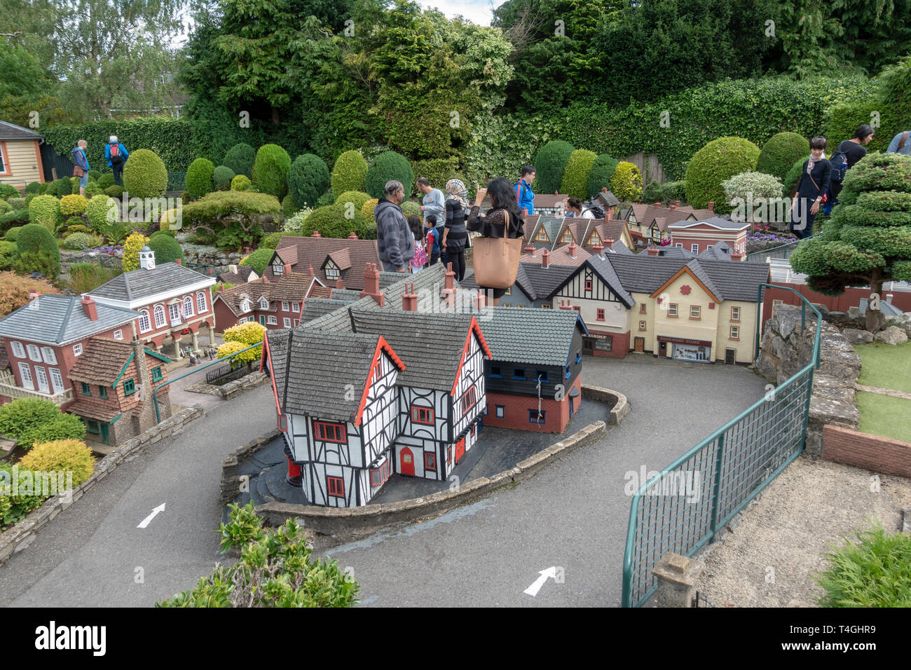 Vista generale su Bekonscot Model Village, Beaconsfield, Buckinghamshire, UK Foto Stock