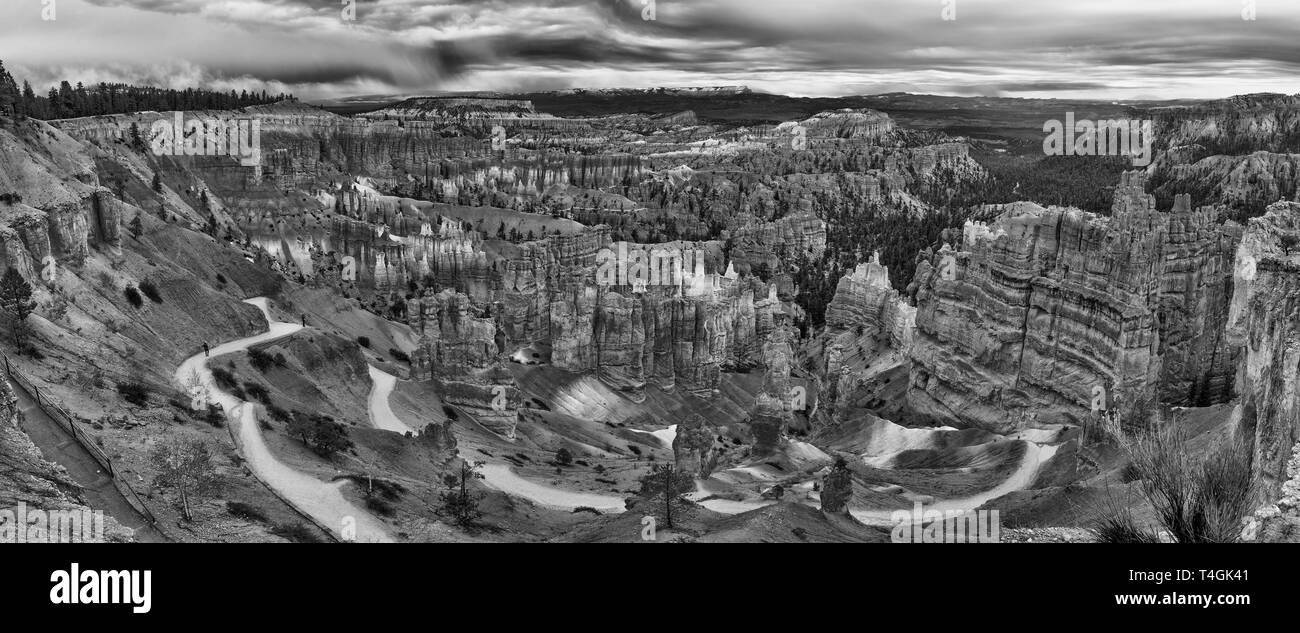 Utah, Parco Nazionale di Bryce Canyon, il Bryce Canyon e Hoodoos Foto Stock