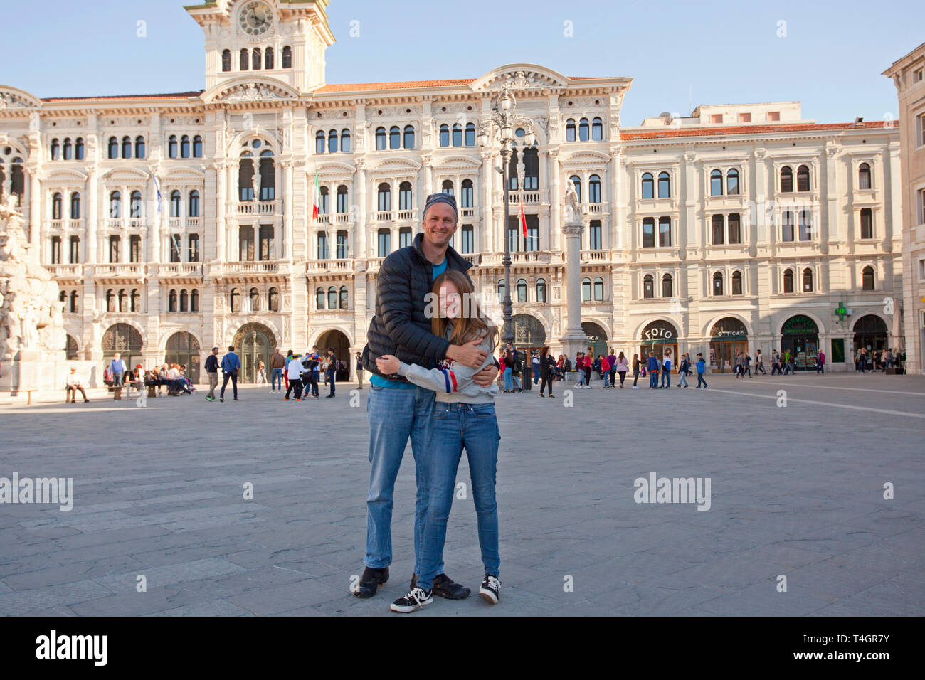 Piazza Unità d'Italia, Piazza dell'Unità d'Italia, Trieste Foto Stock