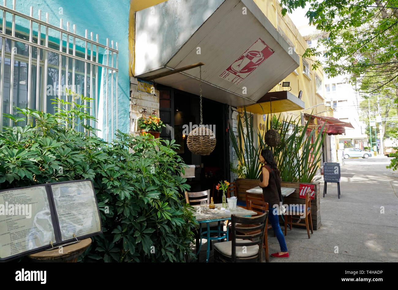 Ristorante nel quartiere di Colonia Roma di Città del Messico, Messico Foto Stock