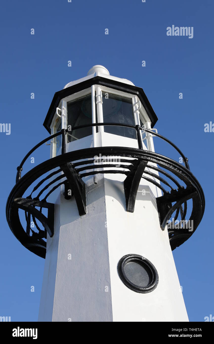 Faro sulla Smearton Molo di St Ives Cornwall Regno Unito Foto Stock