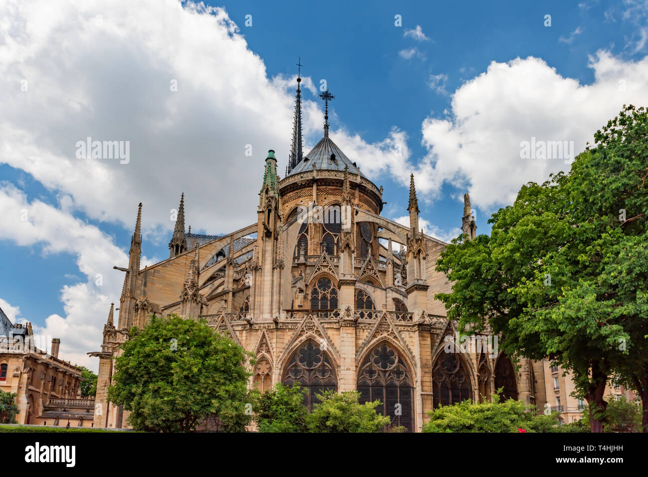 Notre Dame de Paris Cathedral, più bella cattedrale di Parigi. Francia Foto Stock