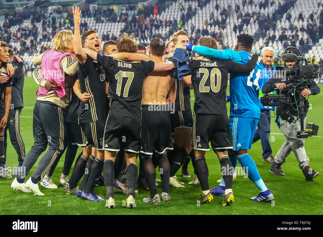Il 16 aprile 2019 Torino, Italia partite di Champions League 2018-2019: Juventus v Ajax Klaas-Jan Huntelaar di Ajax Foto Stock