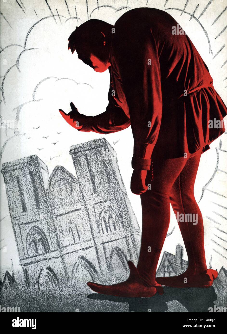 Charles Laughton come Quasimodo IL GOBBO DI NOTRE DAME 1939 direttore William Dieterle romanzo di Victor Hugo RKO Radio Pictures Foto Stock