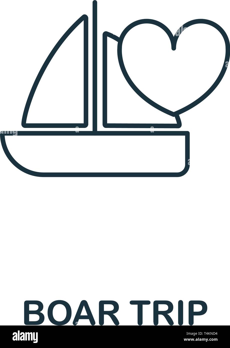 Viaggio di cinghiale icona di contorno. Premio di design di stile dalla luna di miele raccolta di icone. Semplice elemento cinghiale icona di viaggio. Pronto per l'uso nella progettazione web, applicazioni softwar Illustrazione Vettoriale
