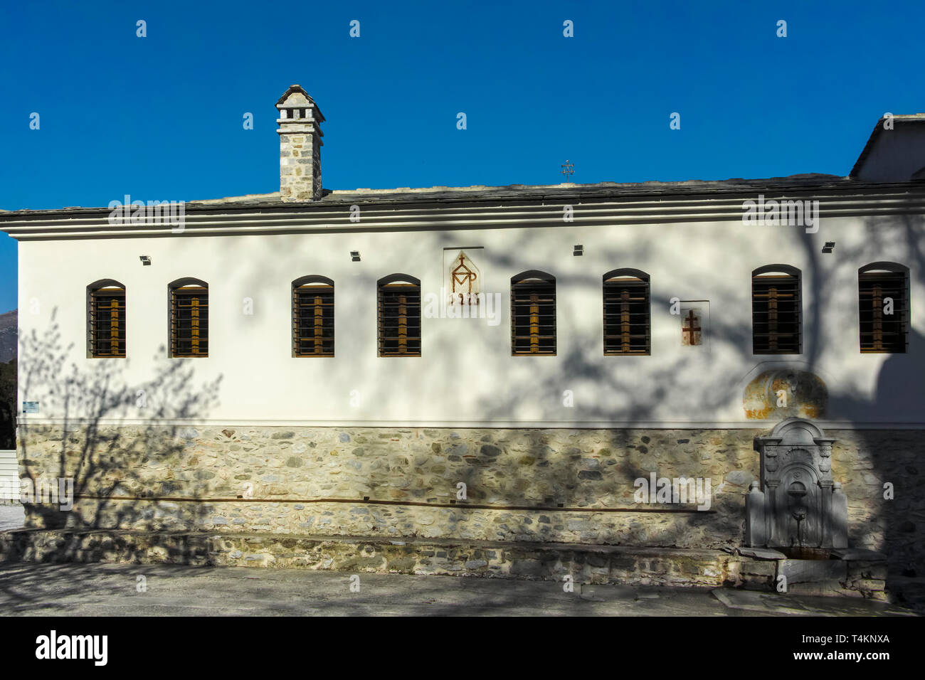 Monastero medievale di Timiou Prodromou San Giovanni Battista vicino alla città di Serres, Macedonia centrale, Grecia Foto Stock